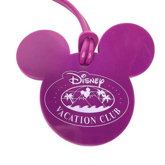 Disney Mickey Mouse Ears Purple Luggage Tag DVC Disney Vacation Club - Picture 3 of 4